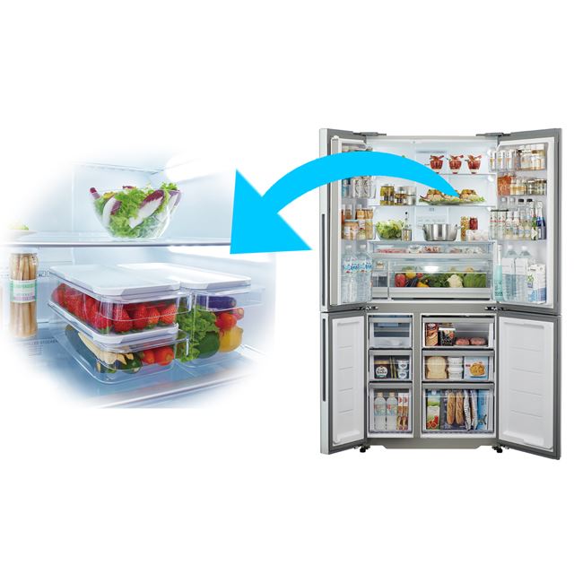 AQUA、「ラップなしフレッシュ野菜ケース」搭載の4ドア冷凍冷蔵庫4機種 