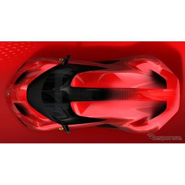 フェラーリ SP48 Unica のレンダリングイメージ
