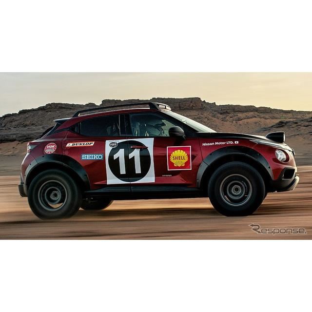 日産 ジューク のラリー仕様はhv 伝説の ダットサン がモチーフ 価格 Com