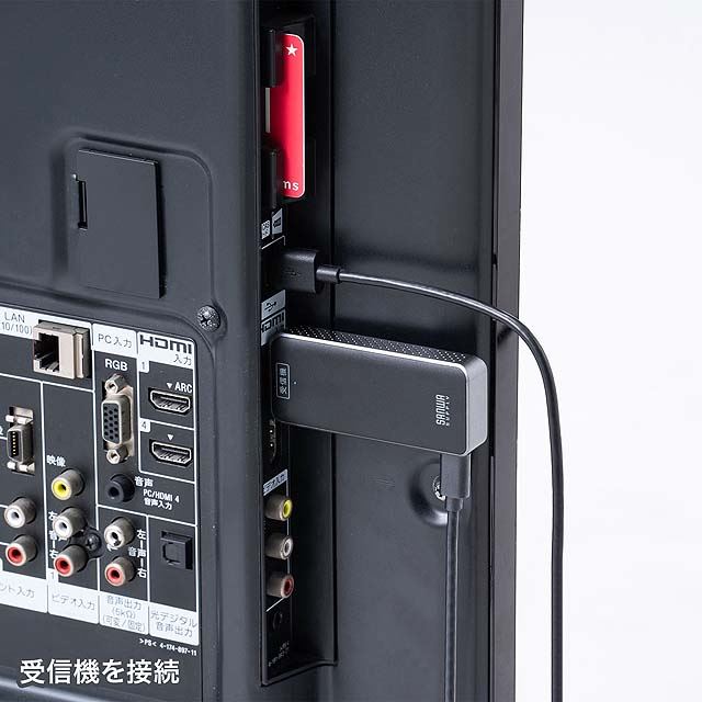 サンワ、HDMI信号をワイヤレスでテレビに出力できる送受信機 - 価格.com