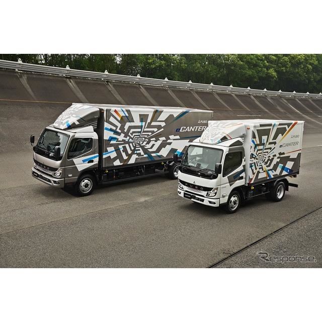 三菱ふそう Eキャンター 新型 小型evトラックの次世代モデル発表 航続延長 価格 Com