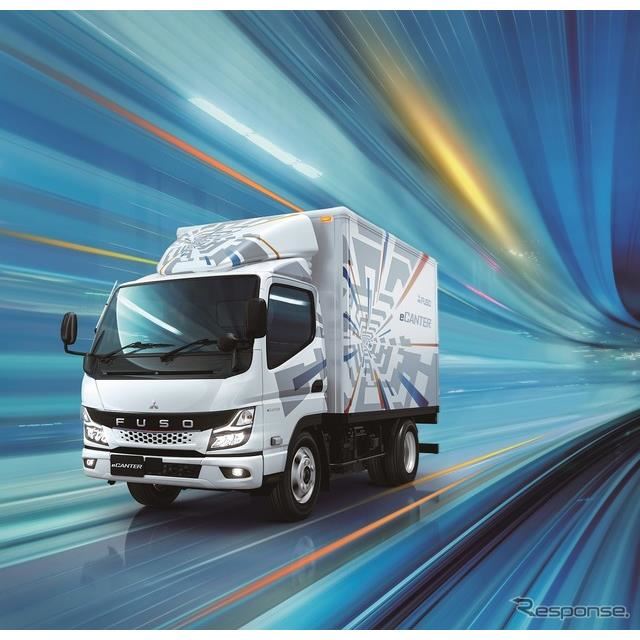 三菱ふそう Eキャンター 新型 小型evトラックの次世代モデル発表 航続延長 価格 Com