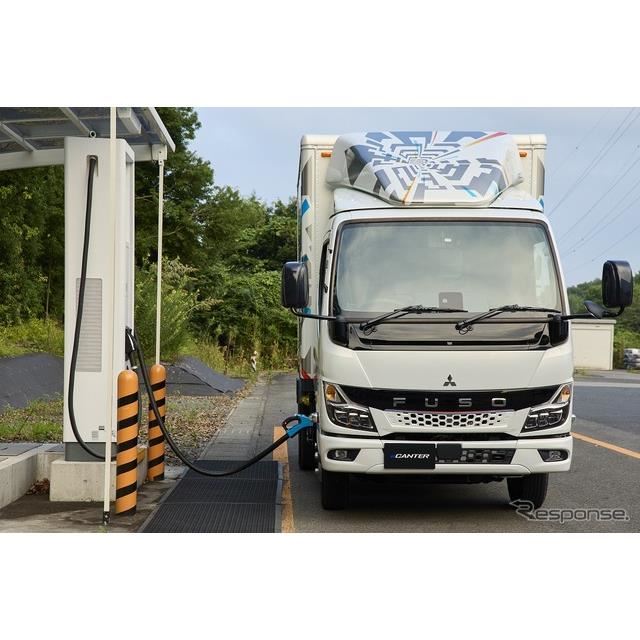 三菱ふそう Eキャンター 新型 小型evトラックの次世代モデル発表 航続延長 価格 Com