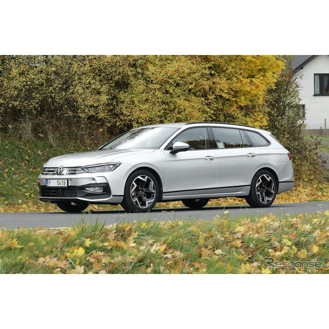 3シリーズに似ている？ VW『パサート』次期型、シルバーボディで