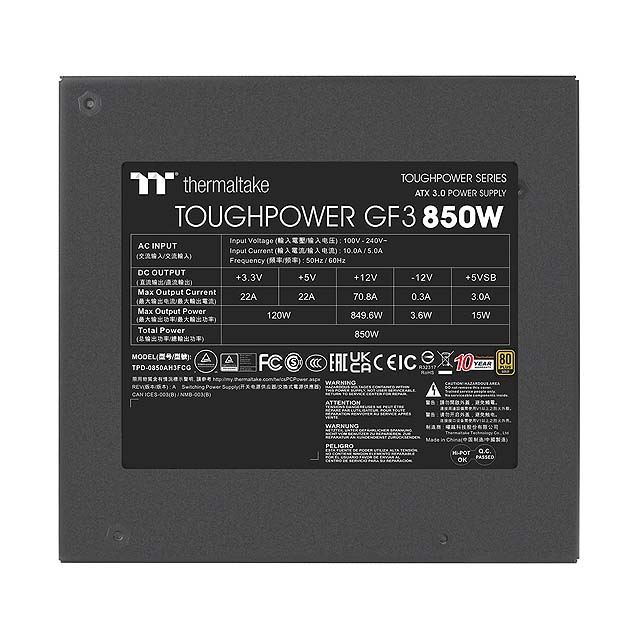 TOUGHPOWER GF3 850W PCI Gen5.0 GOLD