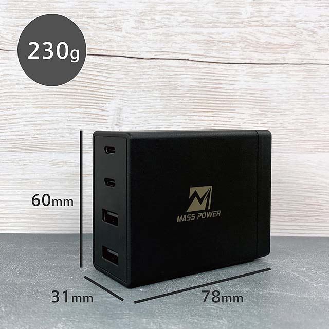 Power Delivery 100W AC Adapter 4Port PD100E-A2C2AFU