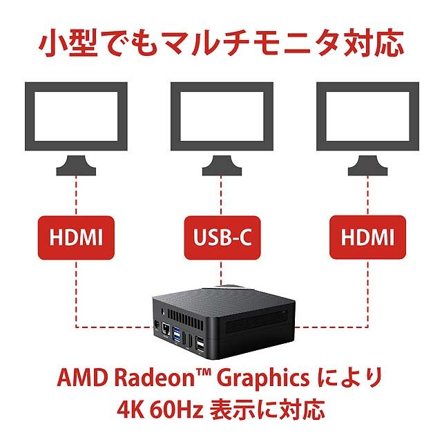 今なら即納 ミニpc MINISFORUM UM450 Ryzen5 - デスクトップPC