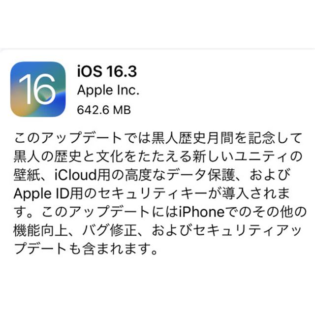 「iOS 16.3」