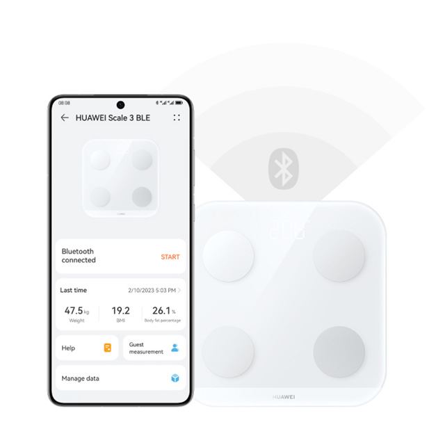 ファーウェイ、アプリ連携できる体組成計「HUAWEI Scale 3 Bluetooth