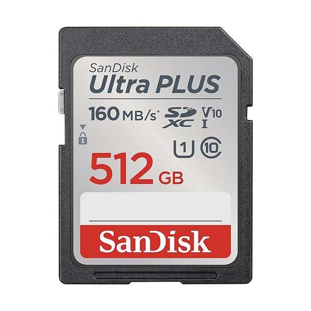 サンディスク、リード最大160MB/sの「ウルトラ プラス SDXCメモリー