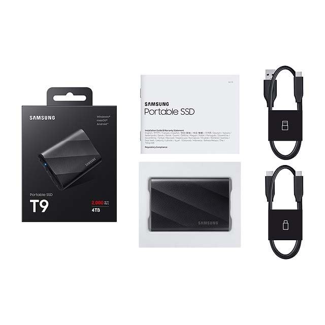 サムスン、最大2000MB/sのポータブルSSD「Samsung Portable SSD T9 ...