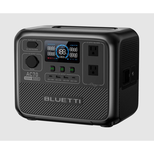 BLUETTI、電力リフト機能搭載の716Whポータブル電源「AC70」前倒しで 