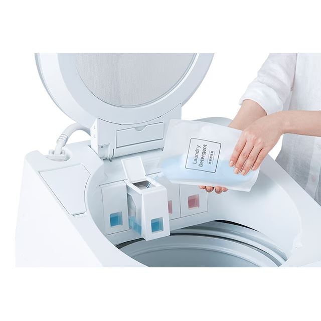 アイリスオーヤマ、洗剤と柔軟剤を2種類ずつセットできる「全自動洗濯 
