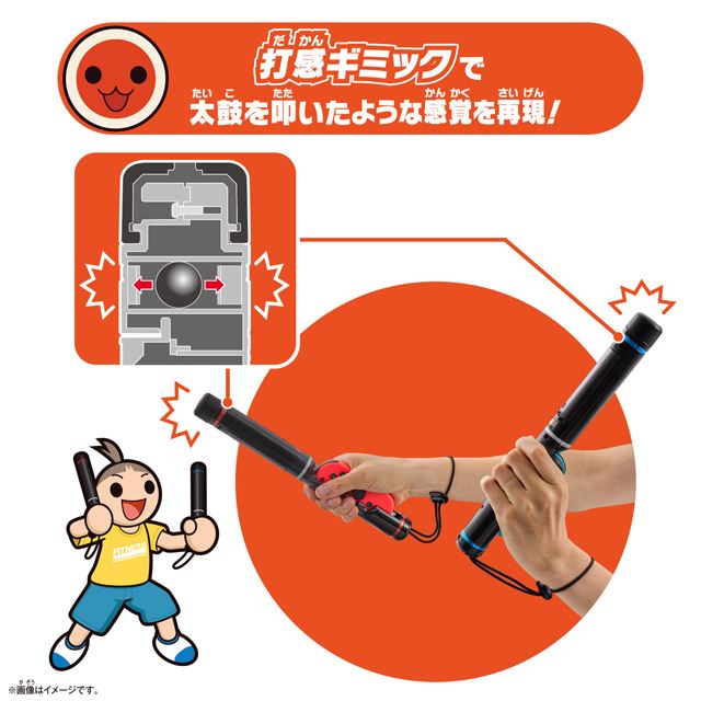 Switch版「太鼓の達人」専用バチが12月7日発売、プレイしながら