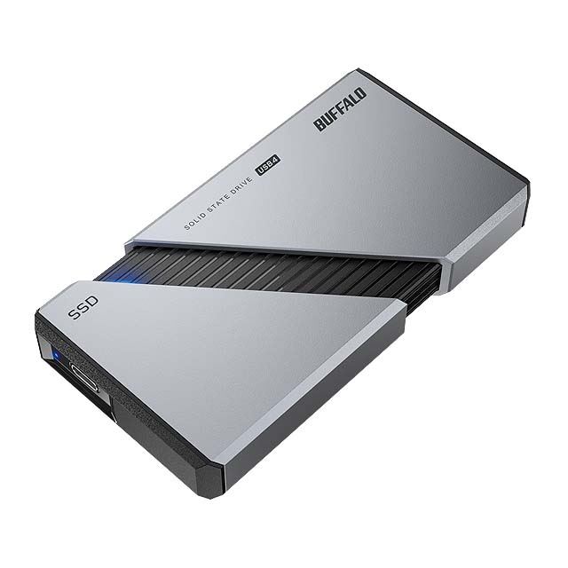 バッファロー、USB4対応で最大約3800MB/sのポータブルSSD「SSD-PEU4A