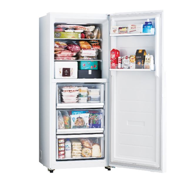 ハイアール、386Lで国内最大容量をうたう家庭用前開き式冷凍庫「JF 