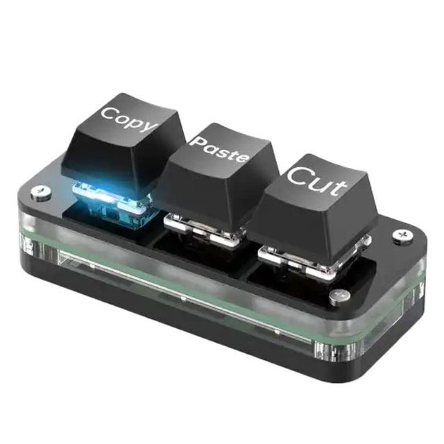 「コピー」「ペースト」を操作できる2ボタン式のミニ物理キーボード、1,980円