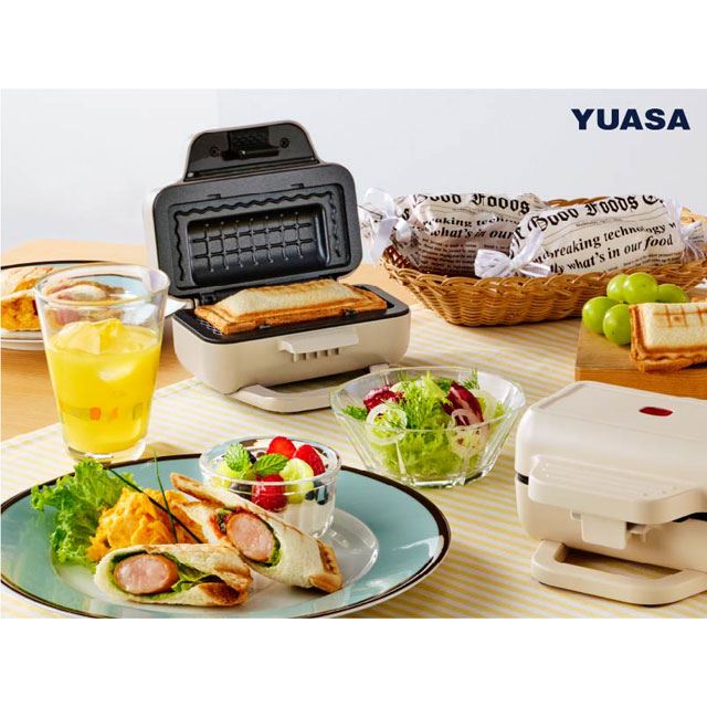 ユアサプライムス、食パン1枚で焼けるホットサンドメーカー「YO-HS500E」 - 価格.com