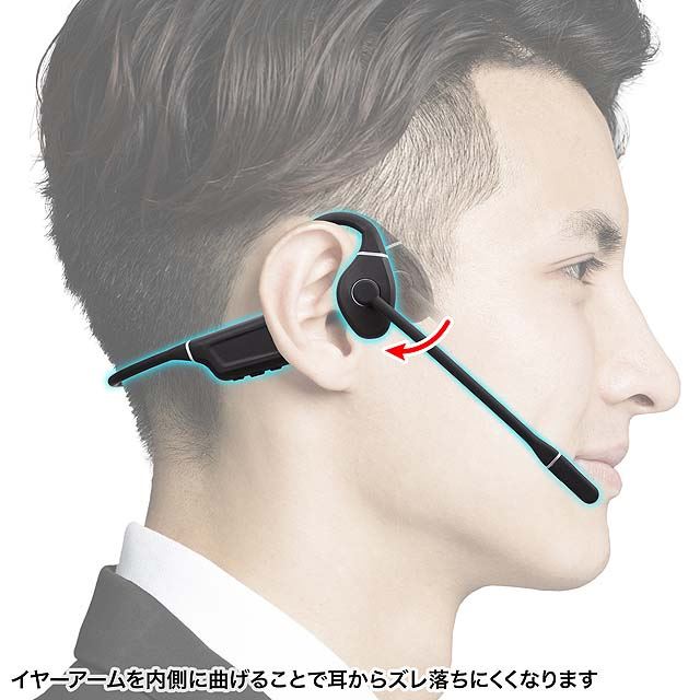 サンワ、Bluetooth骨伝導ヘッドセット「MM-BTSH69BK」 - 価格.com