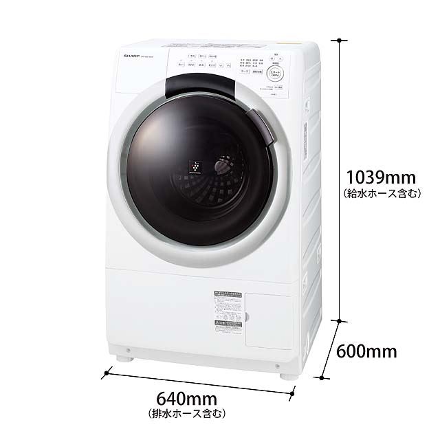 シャープ、マンションにも置けるドラム式洗濯乾燥機「ES-S7J」 - 価格.com