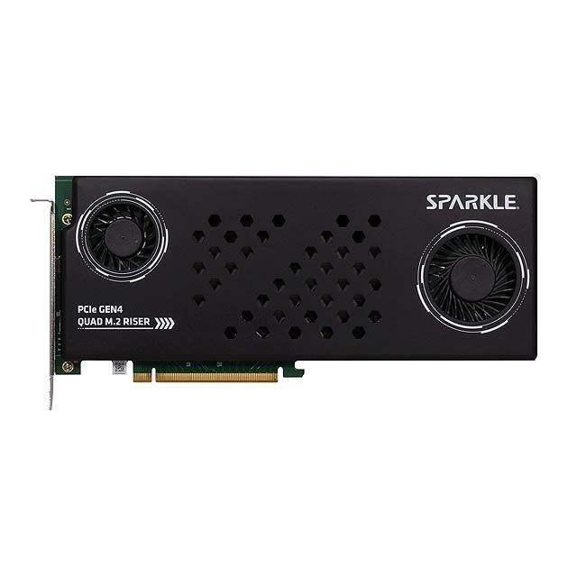 SPARKLE、M.2 NVMe SSDを4枚接続できる「PCIe GEN4 QUAD M.2 RISER CARD」 - 価格.com