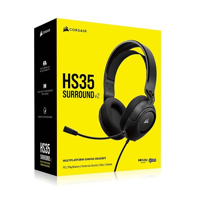 Corsair、Dolby Audio 7.1に対応した有線ゲーミングヘッドセット「HS35