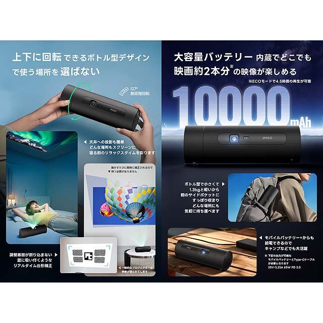 バッテリーを内蔵したボトル型モバイルプロジェクター「PicoFlix」が本日10月2日発売 - 価格.com