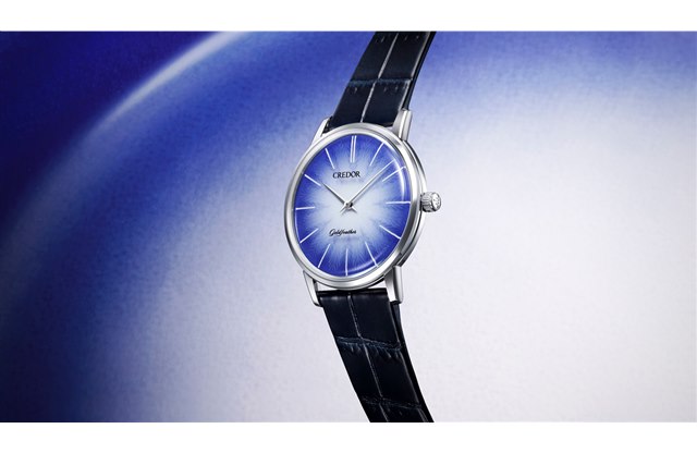 セイコー、伊万里鍋島焼のダイヤルを採用した「クレドール ゴールドフェザー」限定モデル