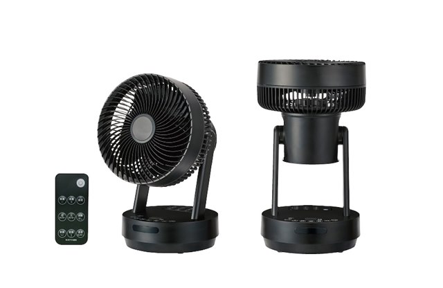 ユアサプライムス、左右約360度3D首振り機能を搭載した多機能サーキュレーター「DCサーキュレーター」