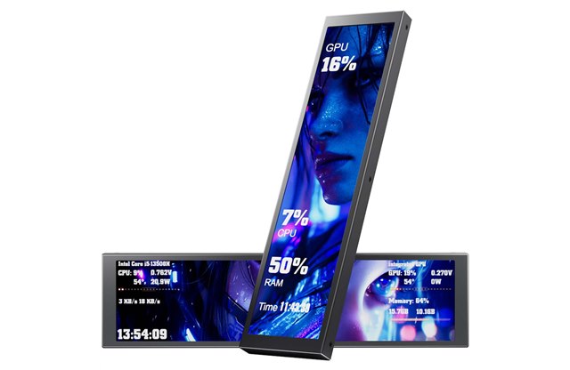 upHere、PC状態をリアルタイム表示できる9.2型液晶モニター「UNIVERSAL SCREEN D92」