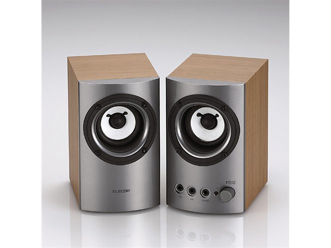エレコム、木製キャビネット採用のPCスピーカー - 価格.com
