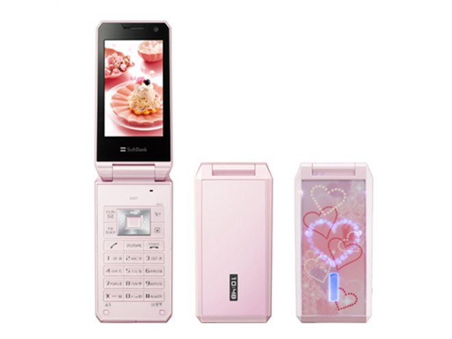 ピンク 折りたたみ式携帯電話 AQUOS 折りたたみ式携帯電話 ピンク ガラホ SIMフリー ワイモバイル