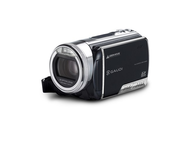 GAUDI ビデオカメラ GREEN HOUSE グリーンハウス、フルHD対応ビデオ