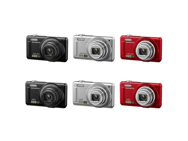 OLYMPUS VR-320 レッド 14MP デジカメ オリンパス、デジタル