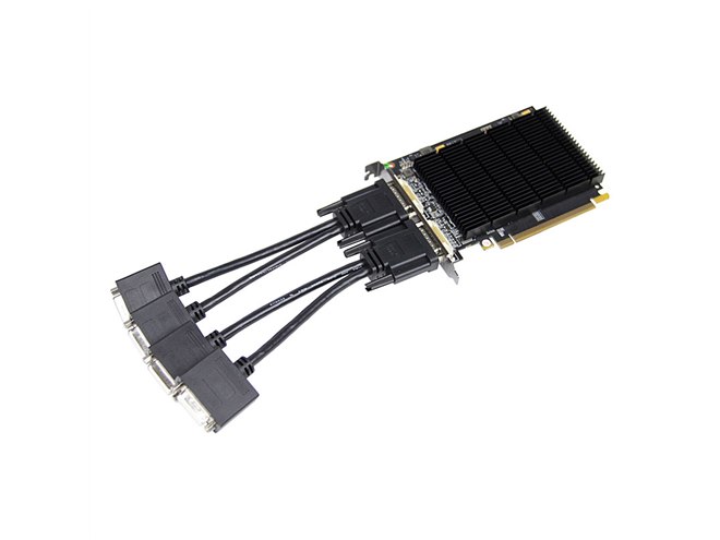 玄人志向、4画面出力対応のファンレスビデオカード - 価格.com