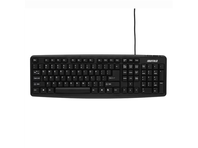 バッファローBluetoothフルキーボード 抗菌 スタンダード ブラック BSKBB110BK 1台 バッファロー Bluetoothキーボード 抗菌仕様 スタンダード フル