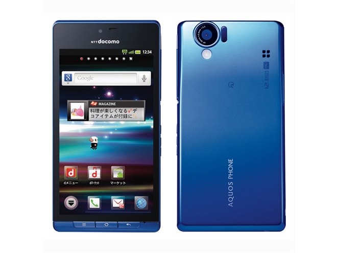 AQUOS docomo スマートフォン ライトブルー SHARP AQUOS docomo ライトブルー