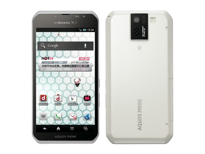 ドコモ、Xi&NOTTV対応「AQUOS PHONE sv SH-10D」の予約を8/24より開始