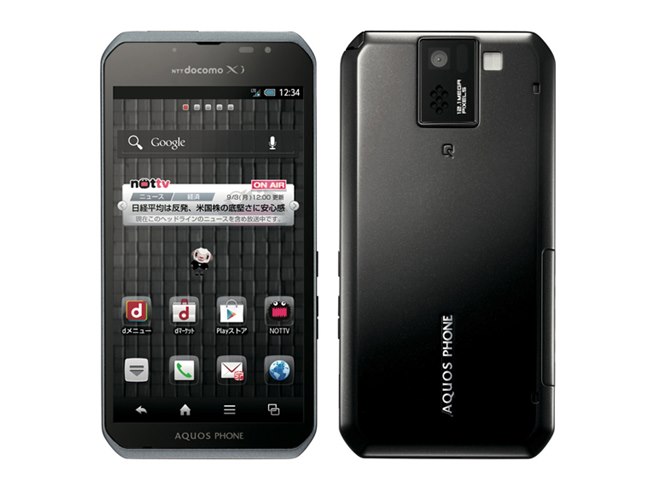 ドコモ、Xi&NOTTV対応「AQUOS PHONE sv SH-10D」を8月30日に発売