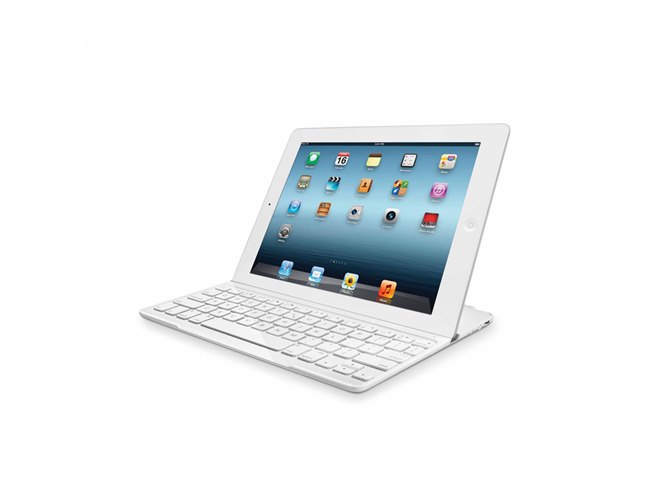 ロジクール、iPadに対応したスタンド兼用キーボードのホワイトモデル