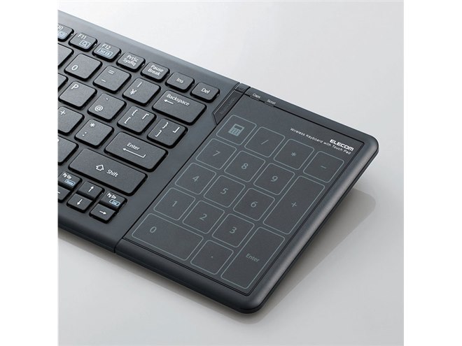 エレコム、タッチパッドテンキーを搭載したキーボード - 価格.com