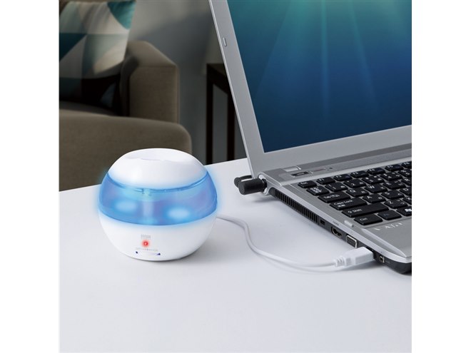 サンワ、USBポートに接続して使用できる超音波式加湿器 - 価格.com