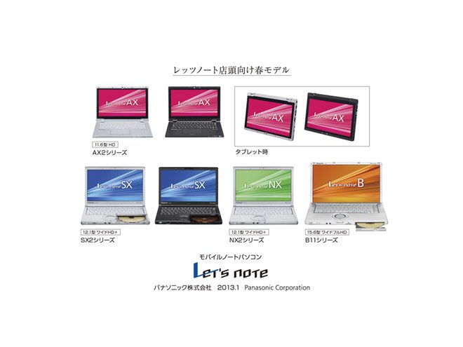パナソニック、基本性能の強化を図ったLet'snoteの2013年春