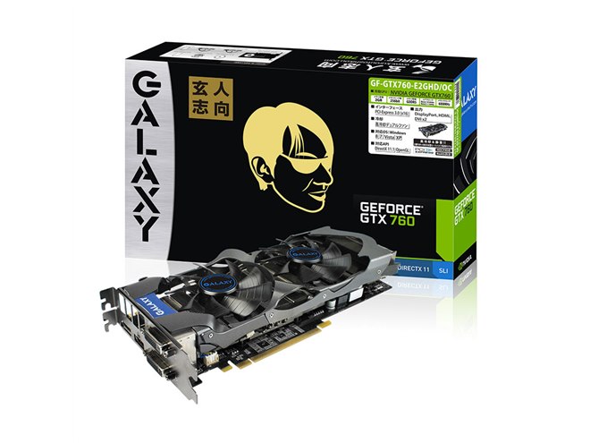 玄人志向、ブースト1110MHzのOC仕様「GeForce GTX 760」 - 価格.com