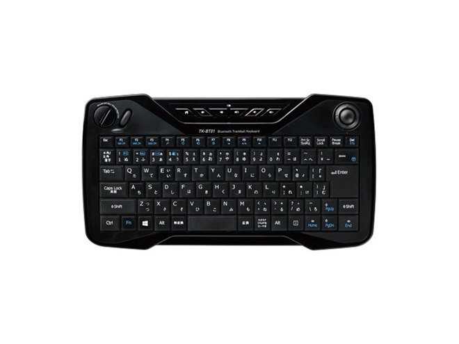 ミヨシ、光学式トラックボール搭載のBluetooth対応キーボード