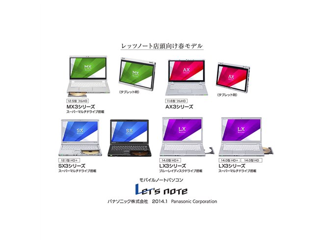 パナソニック、11acを搭載したLet'snoteの2014年春モデル - 価格.com パナソニック、11acを搭載したLet'snoteの2014年春モデル - 価格.com