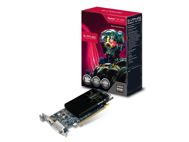 SAPPHIRE、ロープロファイル対応のRadeon R7 250/240搭載ビデオカード