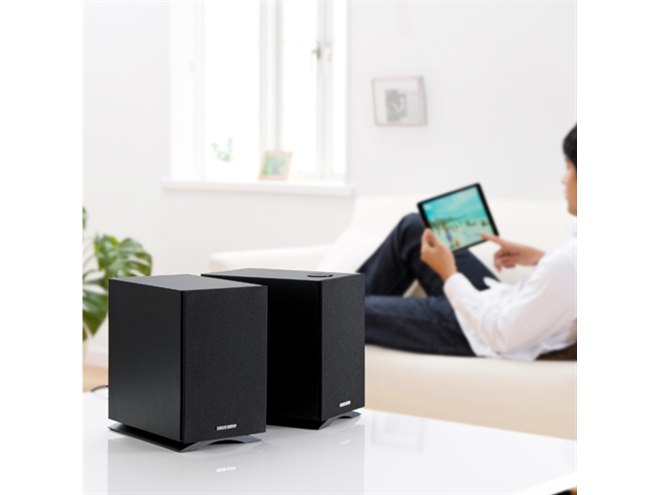 サンワ、NFC対応のアンプ内蔵Bluetoothスピーカー「400-SP050BK