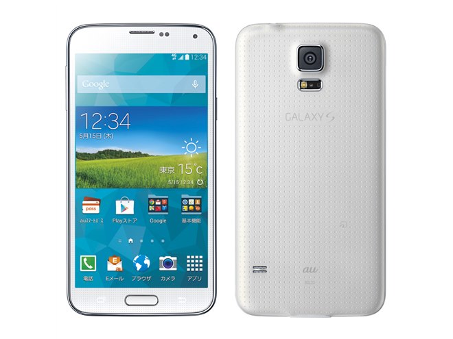 サムスン、指紋認証に対応した5.1型有機ELスマホ「GALAXY S5 SCL23