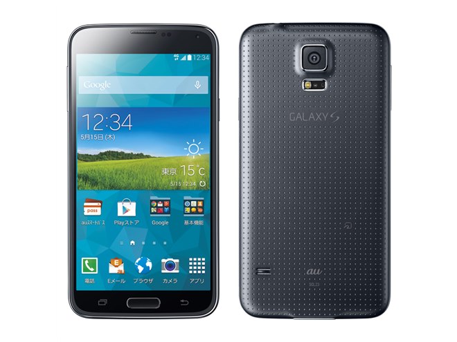サムスン、指紋認証に対応した5.1型有機ELスマホ「GALAXY S5 SCL23